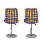 Mardi Gras Harlequin Pattern Print Bar Stool Covers