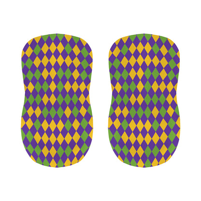 Mardi Gras Harlequin Pattern Print Bar Stool Covers