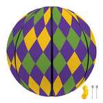 Mardi Gras Harlequin Pattern Print Basketball