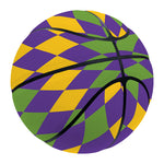 Mardi Gras Harlequin Pattern Print Basketball