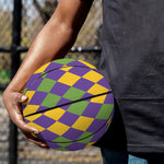 Mardi Gras Harlequin Pattern Print Basketball