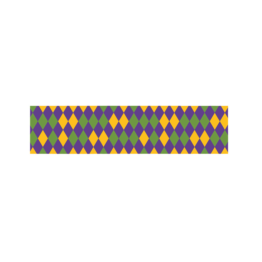 Mardi Gras Harlequin Pattern Print Bed Runner