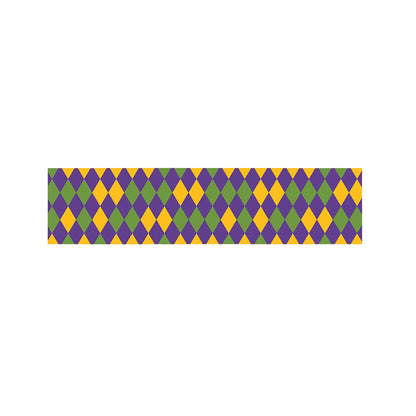 Mardi Gras Harlequin Pattern Print Bed Runner