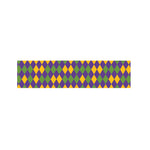 Mardi Gras Harlequin Pattern Print Bed Runner