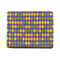Mardi Gras Harlequin Pattern Print Bifold Wallet