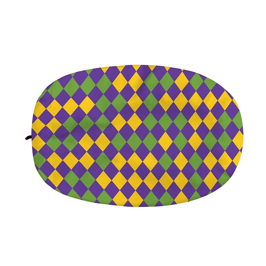 Mardi Gras Harlequin Pattern Print Car Side Mirror Covers