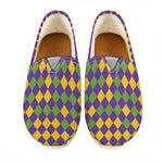 Mardi Gras Harlequin Pattern Print Casual Shoes
