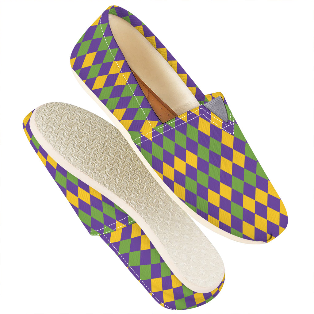 Mardi Gras Harlequin Pattern Print Casual Shoes