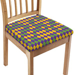Mardi Gras Harlequin Pattern Print Chair Cushion Cover