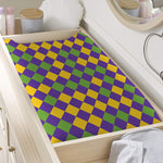 Mardi Gras Harlequin Pattern Print Changing Pad Cover