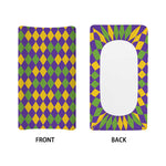 Mardi Gras Harlequin Pattern Print Changing Pad Cover