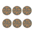 Mardi Gras Harlequin Pattern Print Coaster Set