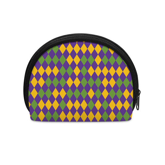 Mardi Gras Harlequin Pattern Print Coin Purse