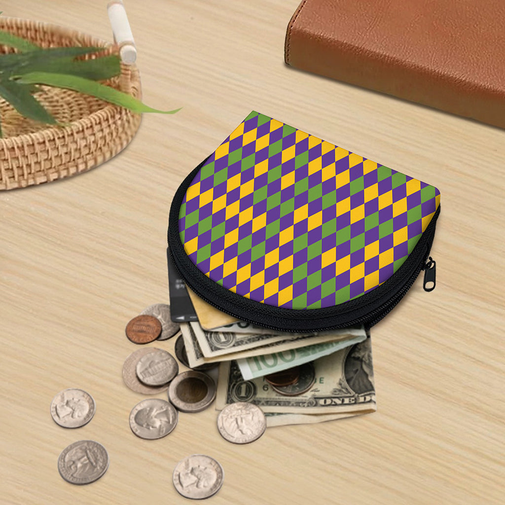 Mardi Gras Harlequin Pattern Print Coin Purse