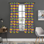 Mardi Gras Harlequin Pattern Print Curtain