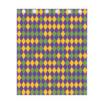 Mardi Gras Harlequin Pattern Print Curtain