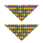 Mardi Gras Harlequin Pattern Print Dog Bandana