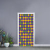 Mardi Gras Harlequin Pattern Print Door Sticker