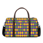 Mardi Gras Harlequin Pattern Print Duffle Bag