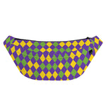 Mardi Gras Harlequin Pattern Print Fanny Pack
