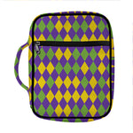 Mardi Gras Harlequin Pattern Print Front Pocket Bible Bag
