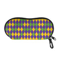 Mardi Gras Harlequin Pattern Print Glasses Case
