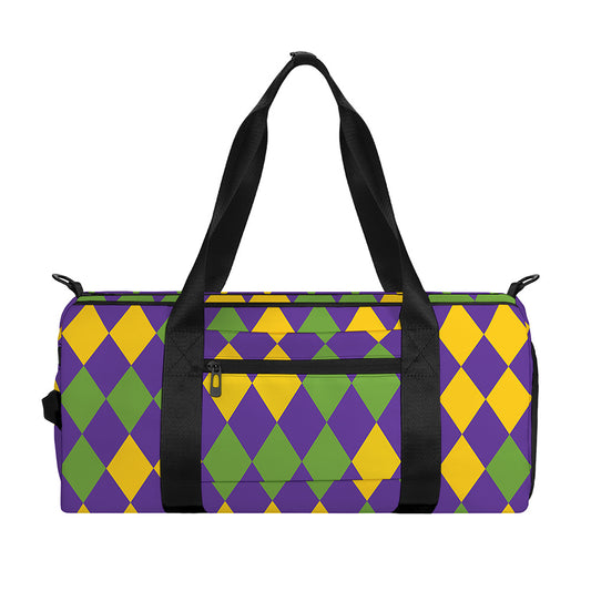 Mardi Gras Harlequin Pattern Print Gym Bag
