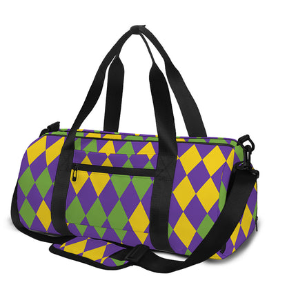 Mardi Gras Harlequin Pattern Print Gym Bag