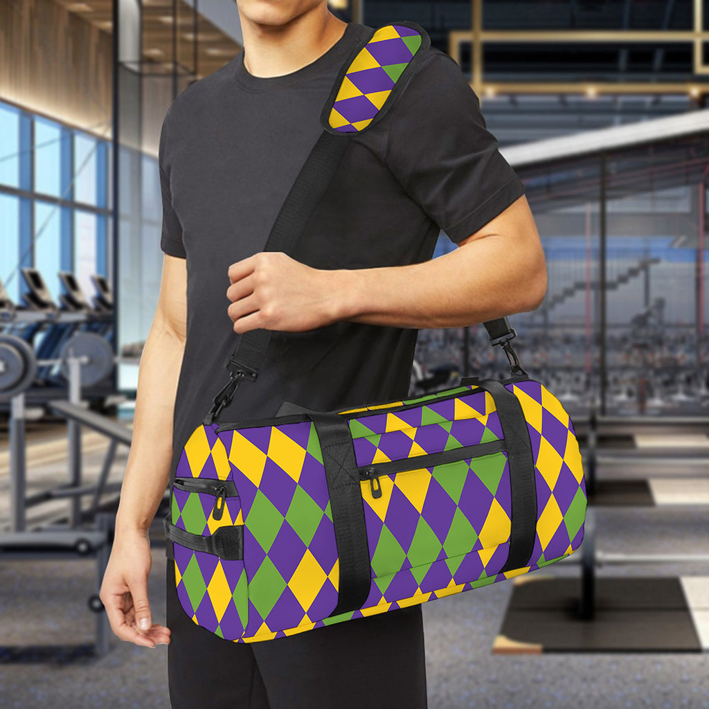 Mardi Gras Harlequin Pattern Print Gym Bag