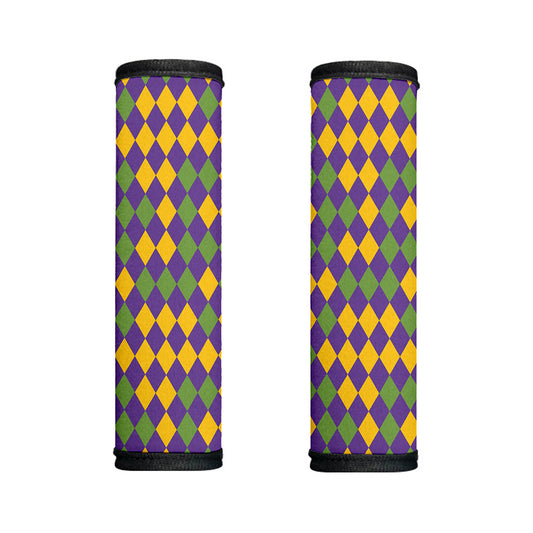 Mardi Gras Harlequin Pattern Print Handle Covers