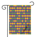 Mardi Gras Harlequin Pattern Print House Flag