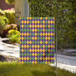 Mardi Gras Harlequin Pattern Print House Flag
