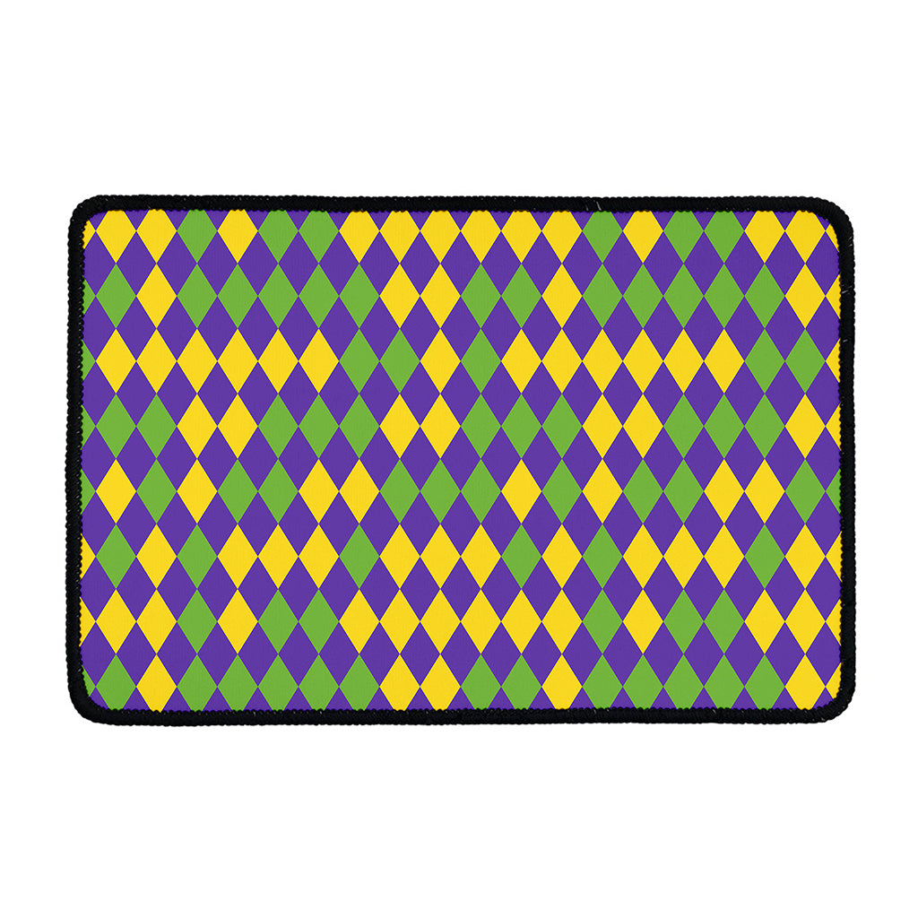 Mardi Gras Harlequin Pattern Print Kitchen Mat