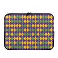 Mardi Gras Harlequin Pattern Print Laptop Sleeve