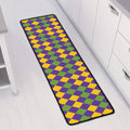 Mardi Gras Harlequin Pattern Print Long Kitchen Mat