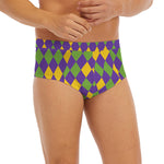 Mardi Gras Harlequin Pattern Print Men's Briefs