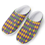Mardi Gras Harlequin Pattern Print Mesh Casual Shoes