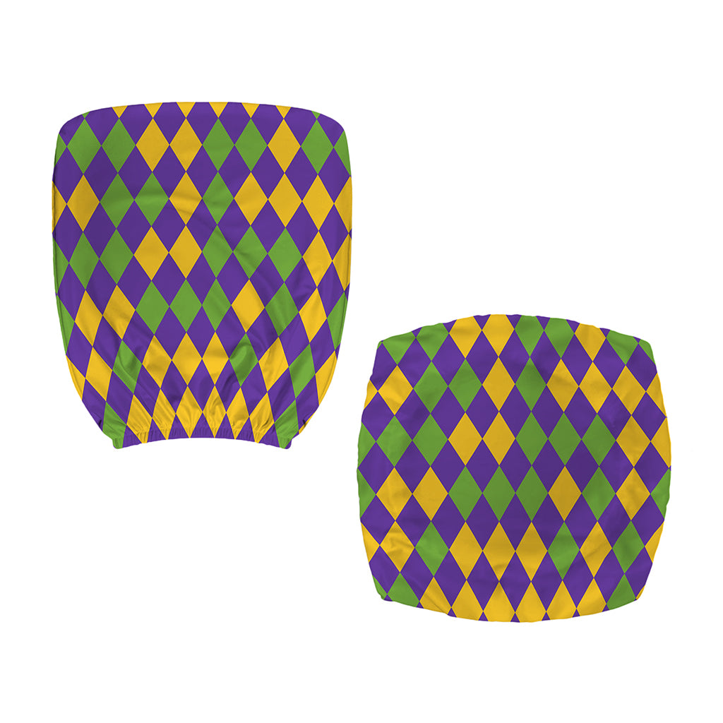 Mardi Gras Harlequin Pattern Print Office Chair Cover