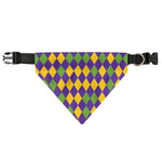 Mardi Gras Harlequin Pattern Print Over The Collar Dog Bandana
