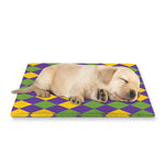 Mardi Gras Harlequin Pattern Print Pet Cooling Mat Cover
