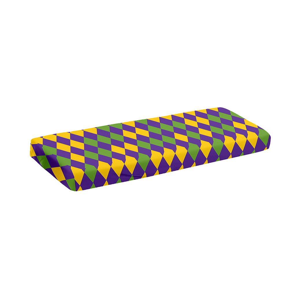 Mardi Gras Harlequin Pattern Print Piano Keyboard Cover