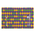 Mardi Gras Harlequin Pattern Print Placemat