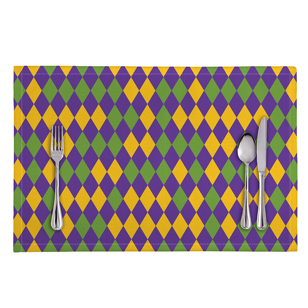 Mardi Gras Harlequin Pattern Print Placemat