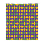 Mardi Gras Harlequin Pattern Print Polyester Shower Curtain