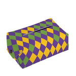 Mardi Gras Harlequin Pattern Print Rectangle Tissue Box Cover
