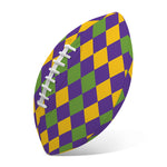 Mardi Gras Harlequin Pattern Print Rugby Ball