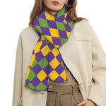 Mardi Gras Harlequin Pattern Print Scarf