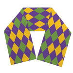 Mardi Gras Harlequin Pattern Print Scarf