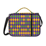 Mardi Gras Harlequin Pattern Print Shoulder Strap Bible Bag