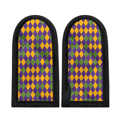 Mardi Gras Harlequin Pattern Print Skillet Handle Cover